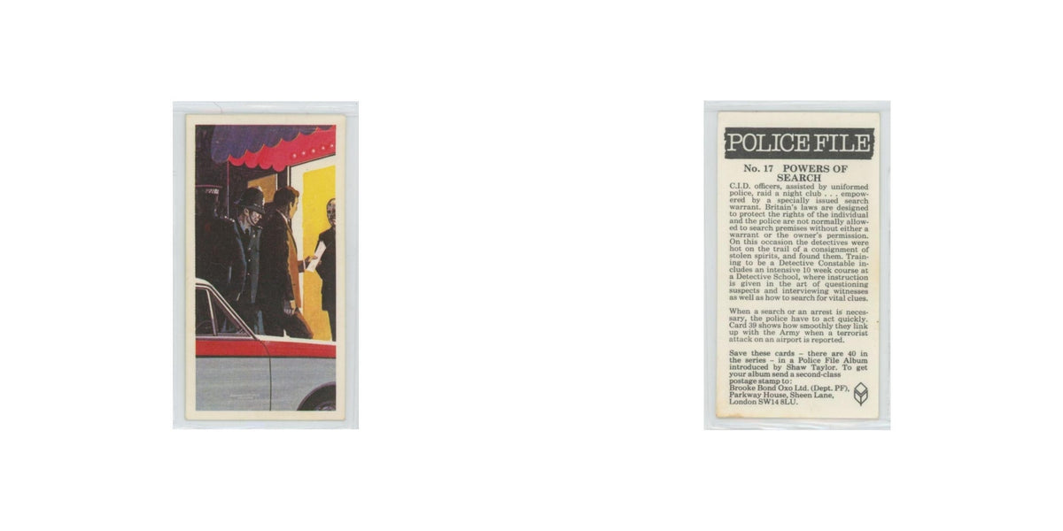 1977 Brooke Bond Police File Powers of Search #17
