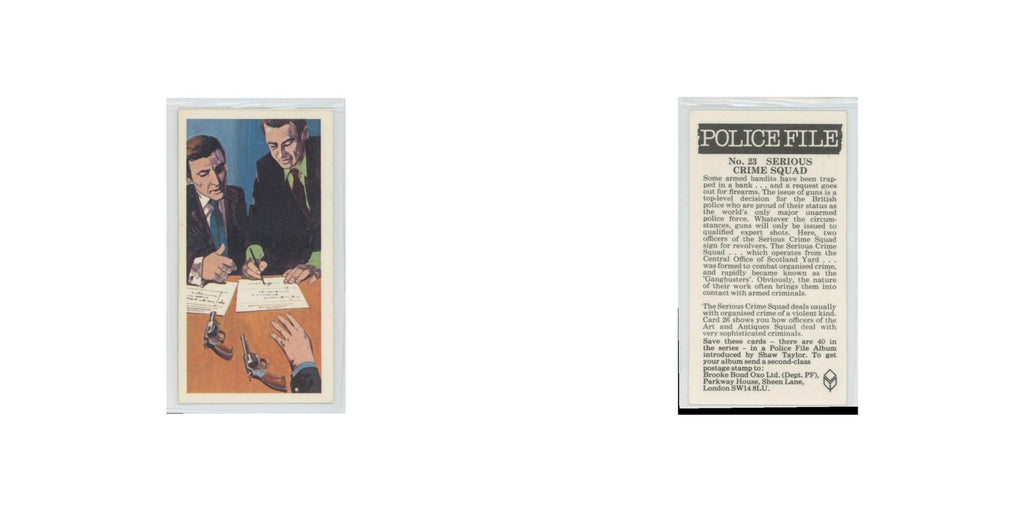 1977 Brooke Bond Police File Serious Crime Squad  #23