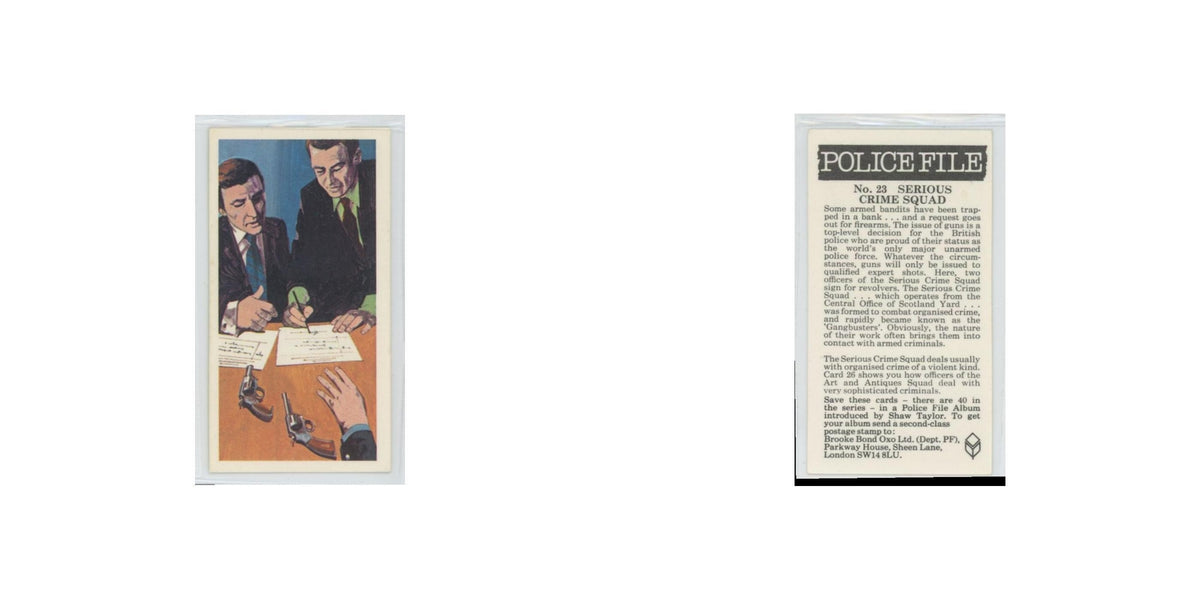 1977 Brooke Bond Police File Serious Crime Squad  #23