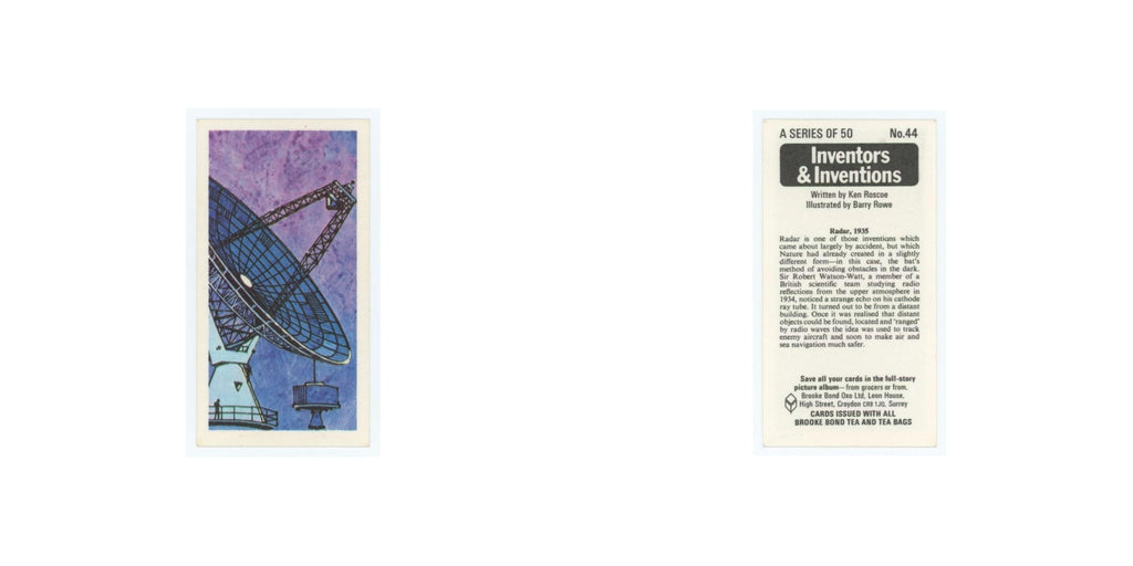1975 Brooke Bond Inventors Inventions Radar #44