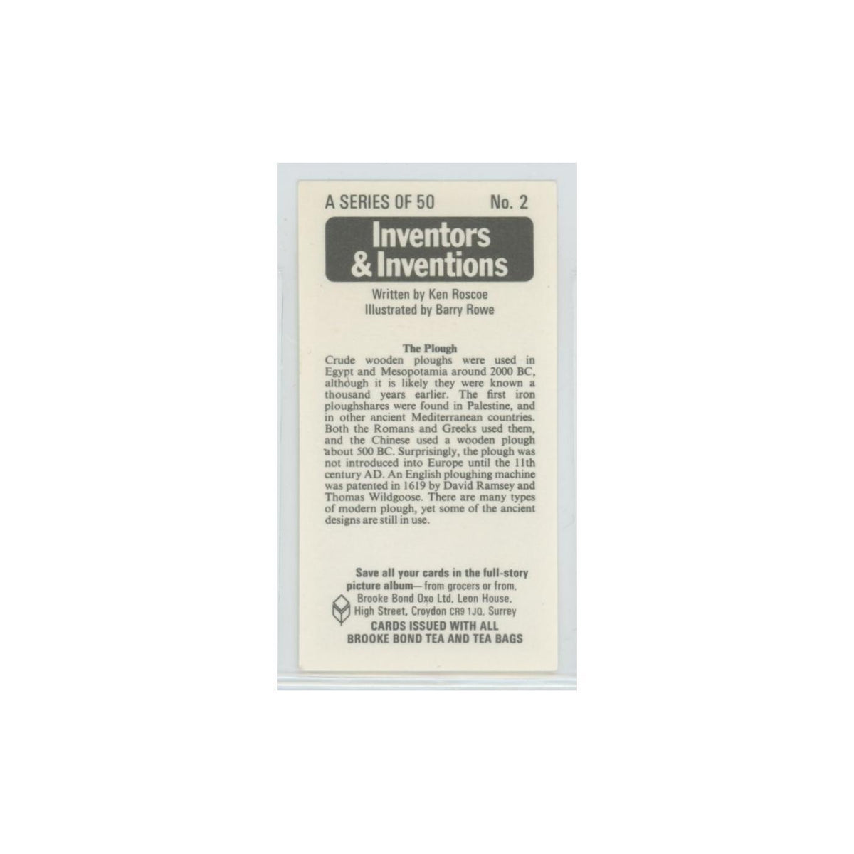 1975 Brooke Bond Inventors Inventions The Plough #2