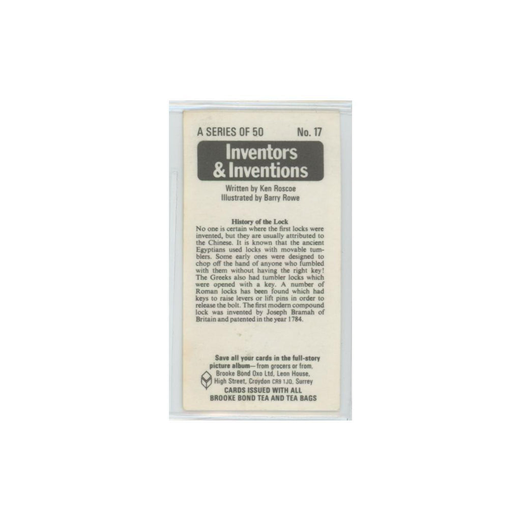 1975 Brooke Bond Inventors Inventions History of the Lock #17