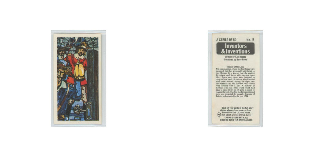 1975 Brooke Bond Inventors Inventions History of the Lock #17