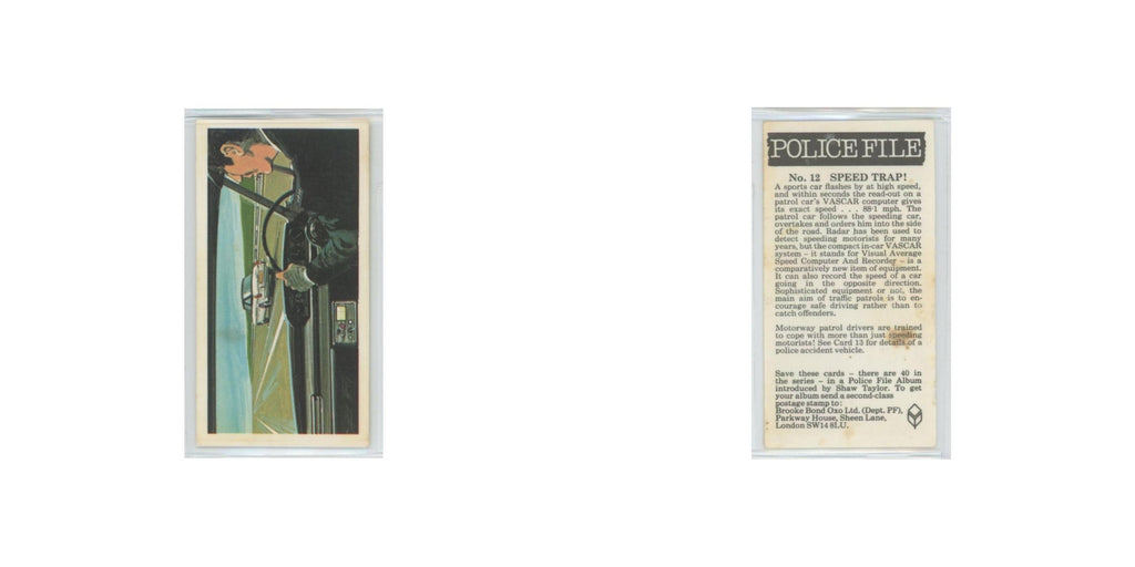 1977 Brooke Bond Police File Speed Trap #12