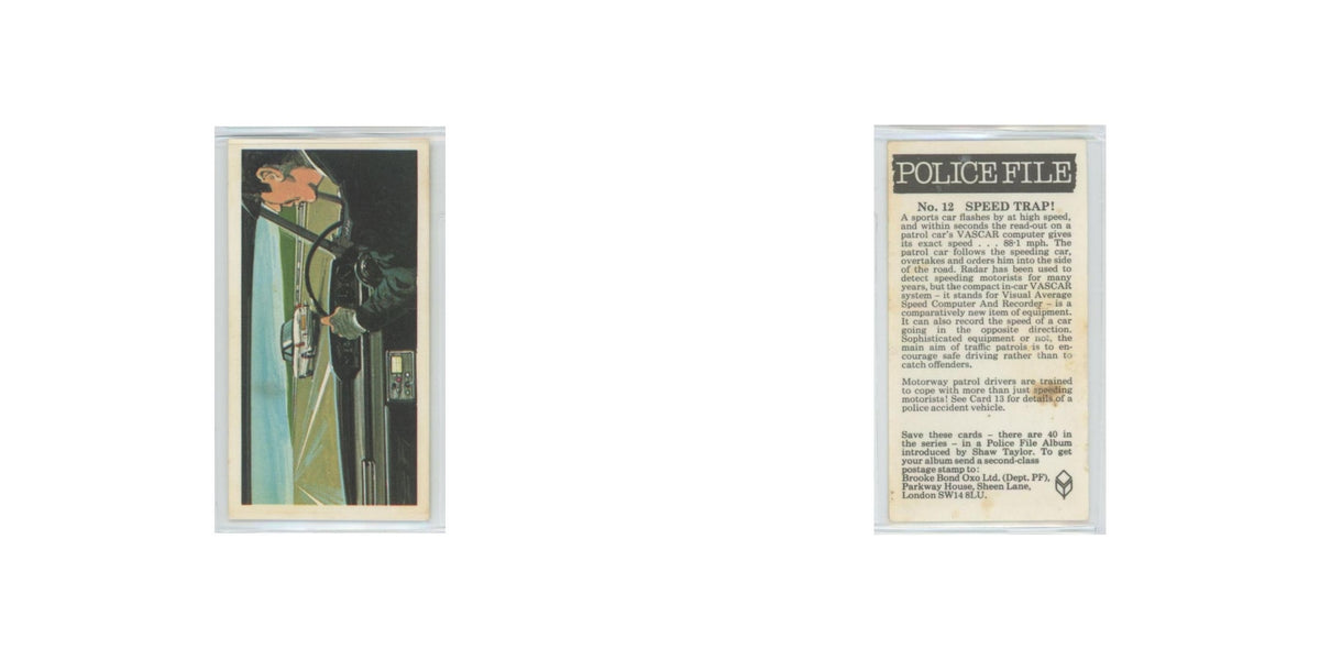 1977 Brooke Bond Police File Speed Trap #12