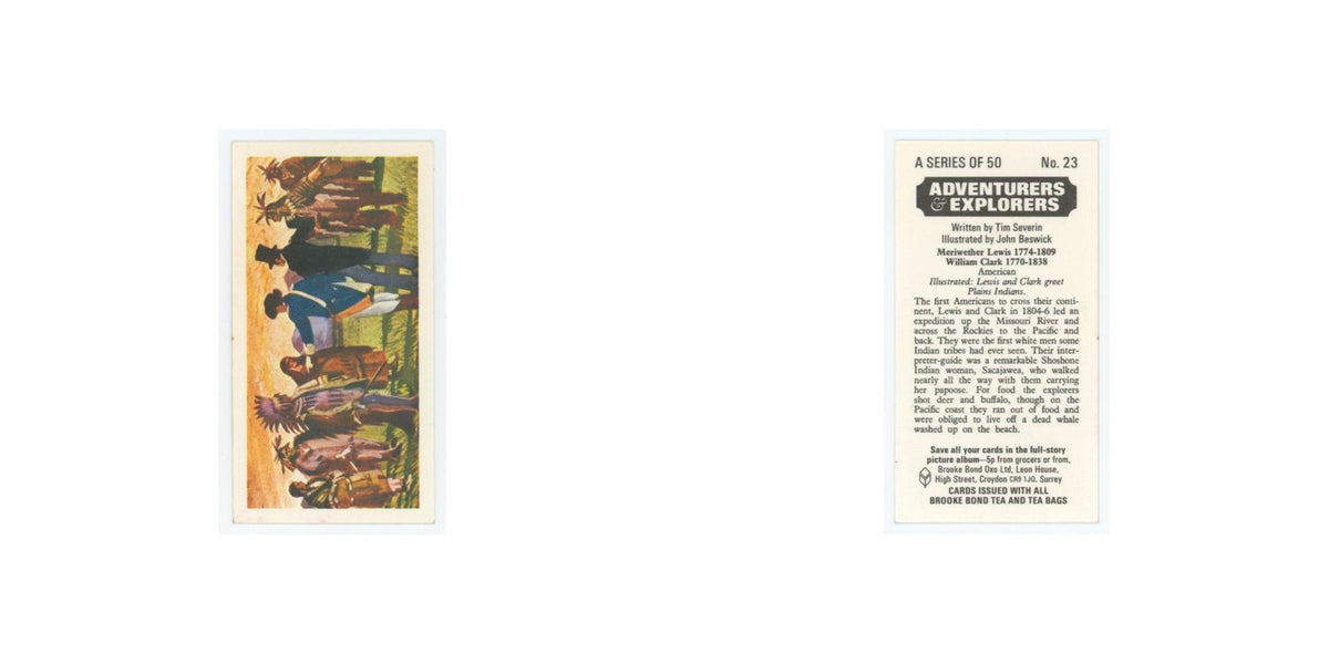 1973 Brooke Bond Adventurers Explorers Meriwether Lewis William Clark #23