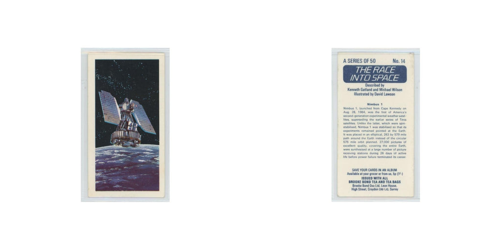 1971 Brooke Bond Race Into Space Nimbus 1 #14