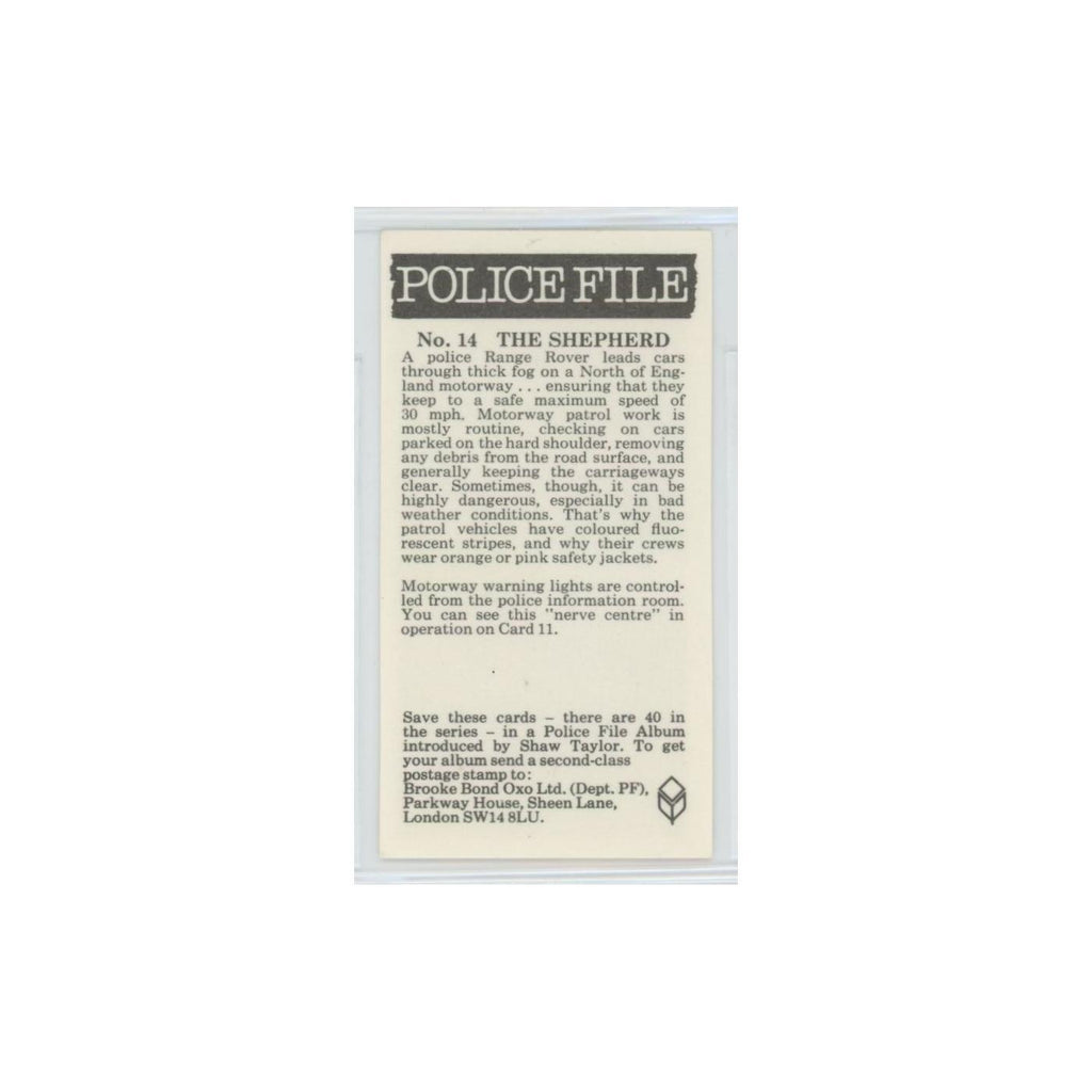 1977 Brooke Bond Police File The Shepherd #14