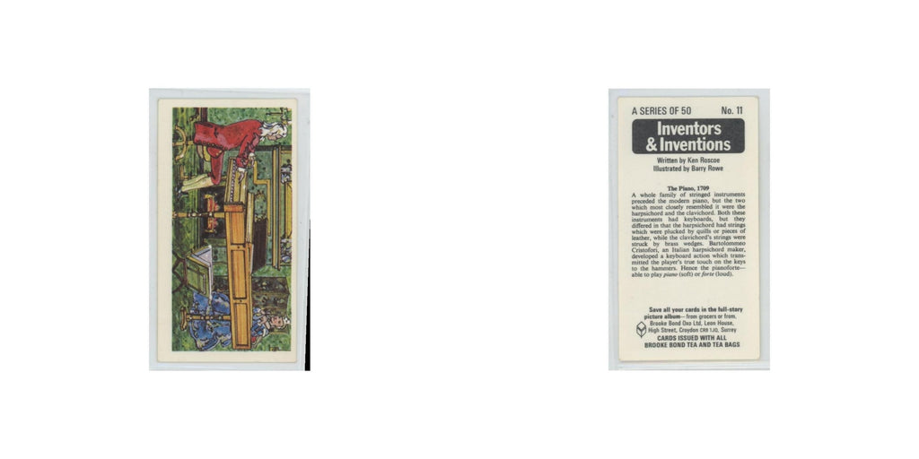 1975 Brooke Bond Inventors Inventions The Piano 1709 #11