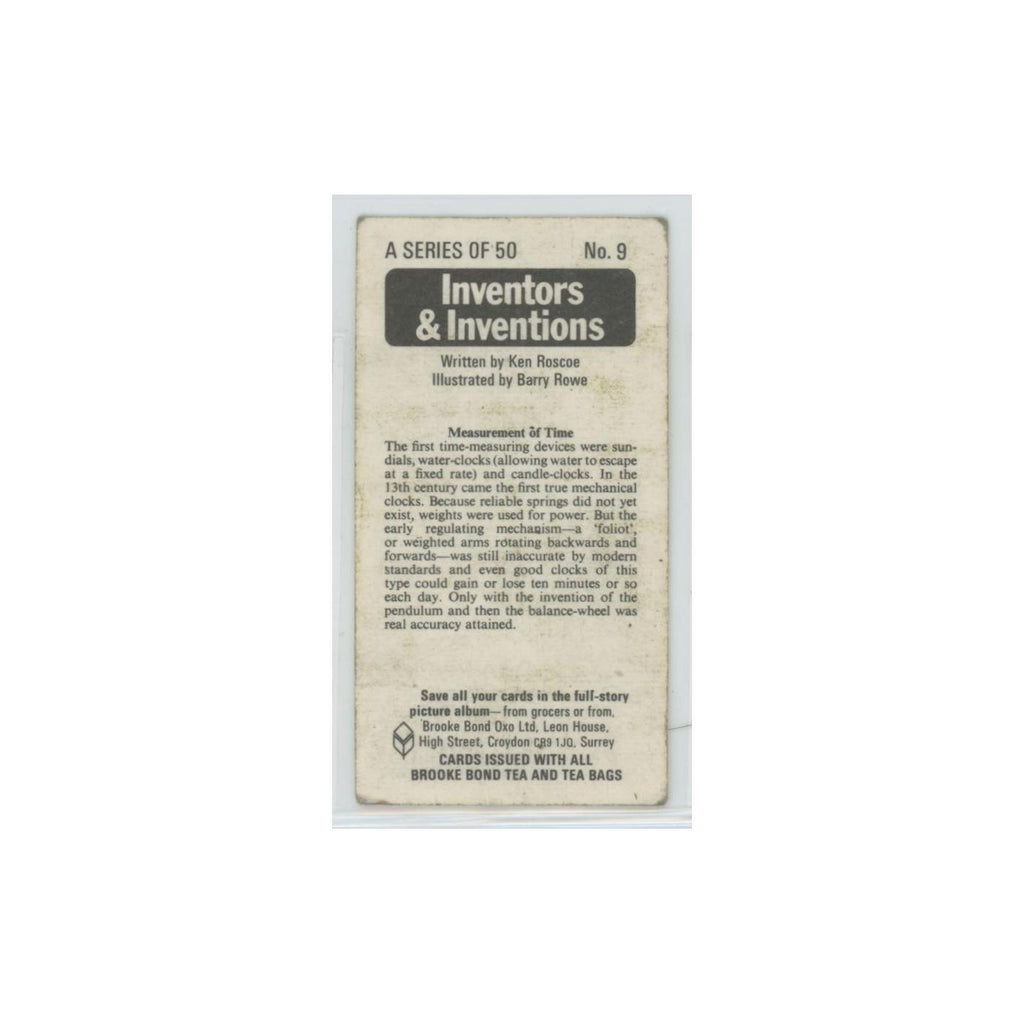 1975 Brooke Bond Inventors Inventions Measurment of Time #9