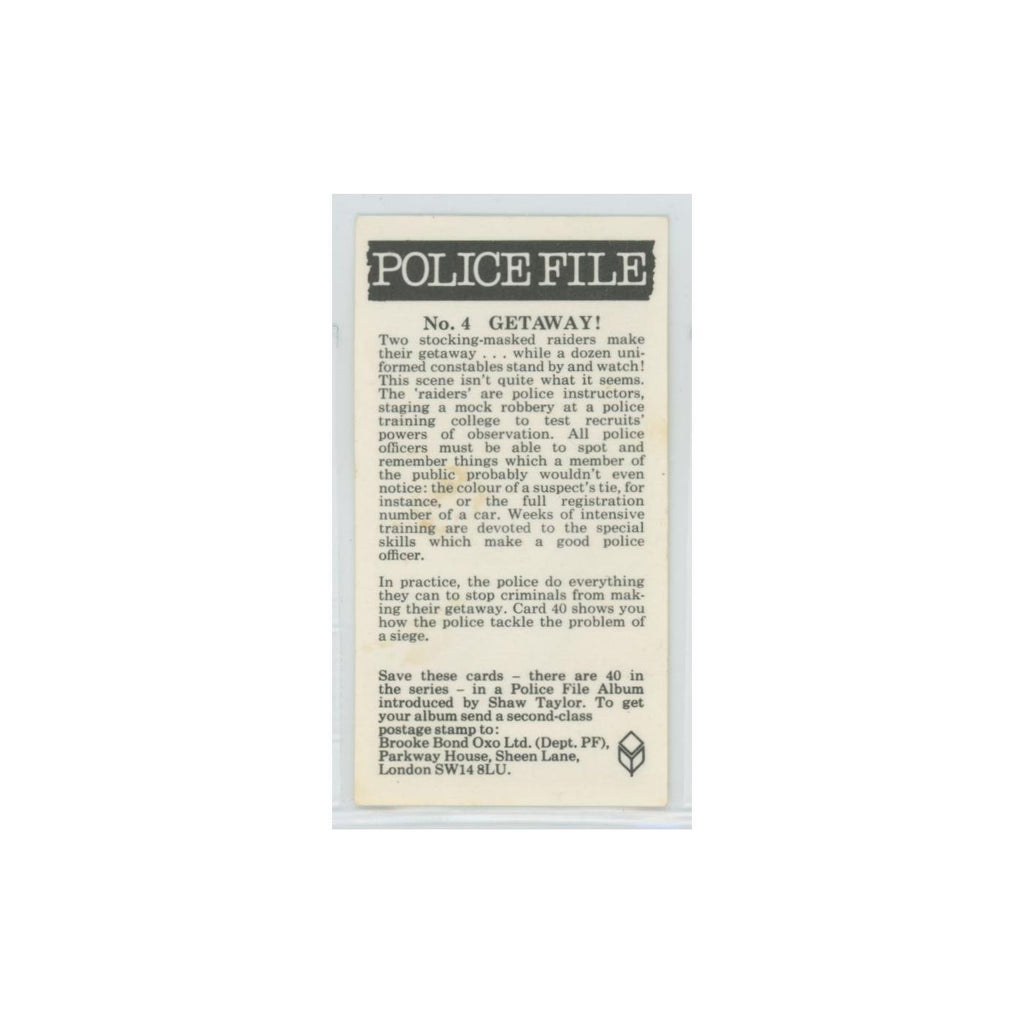 1977 Brooke Bond Police File Getaway #4