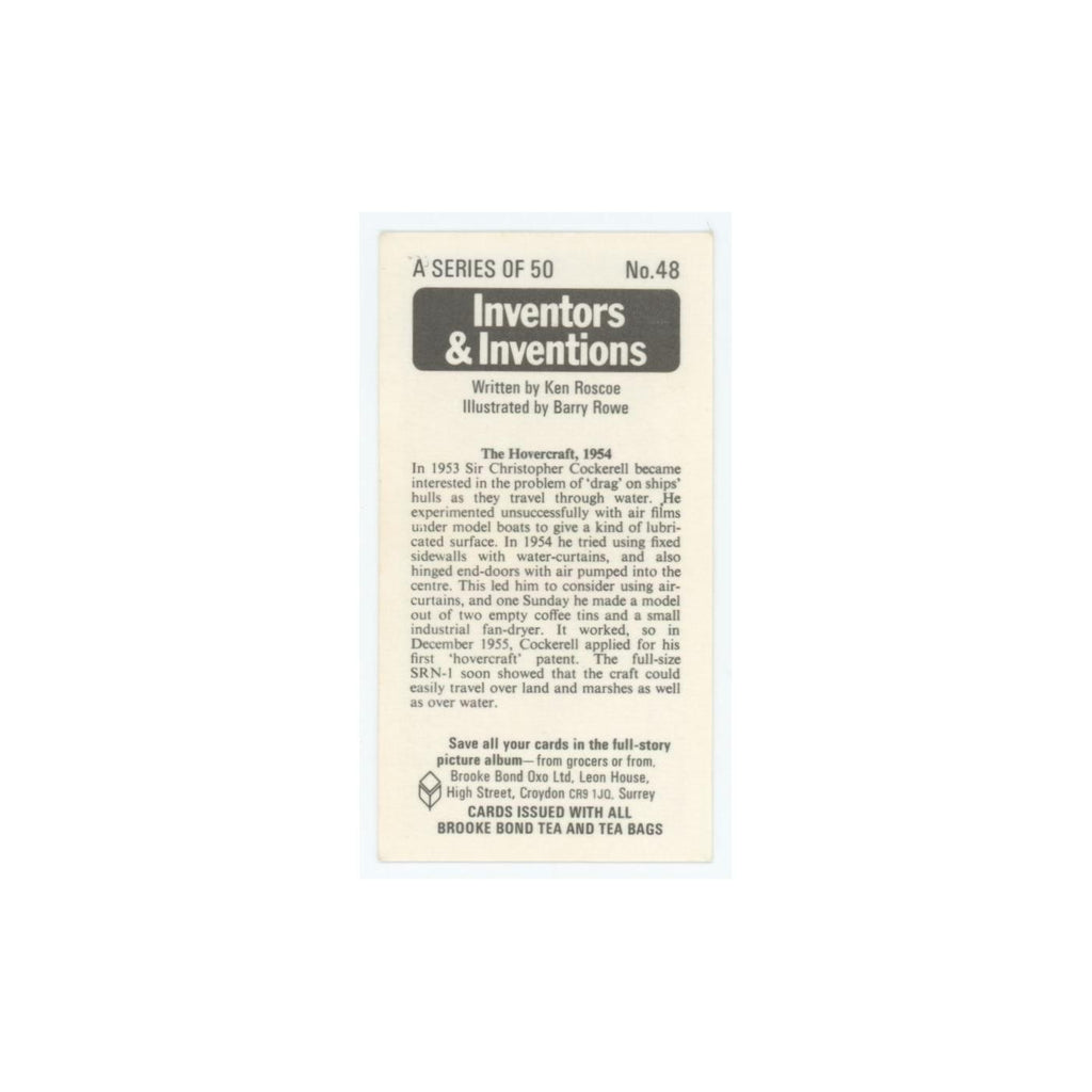 1975 Brooke Bond Inventors Inventions The Hovercraft #48