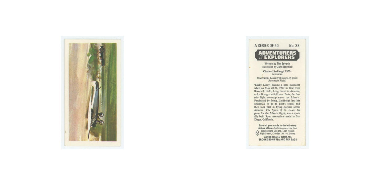 1973 Brooke Bond Adventurers Explorers Charles Lindbergh #38