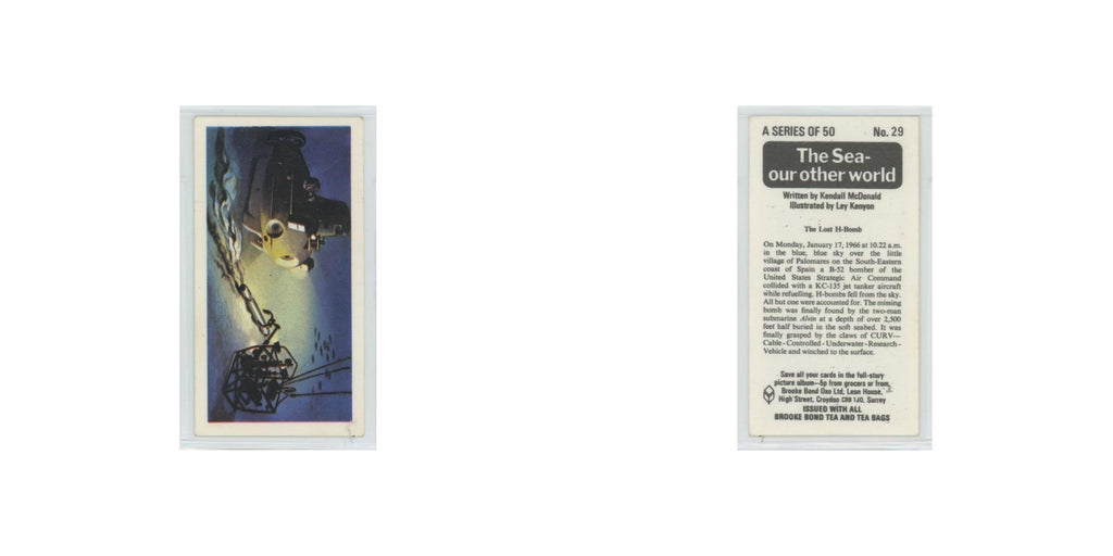 1974 Brooke Bond The Sea Our Other World The Lost H Bomb #29