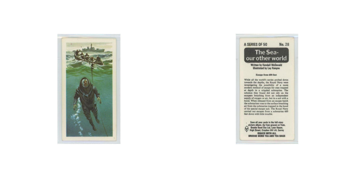 1974 Brooke Bond The Sea Our Other World Escape From 600 Feet #28