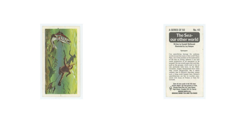 1974 Brooke Bond The Sea Our Other World Spearguns #40