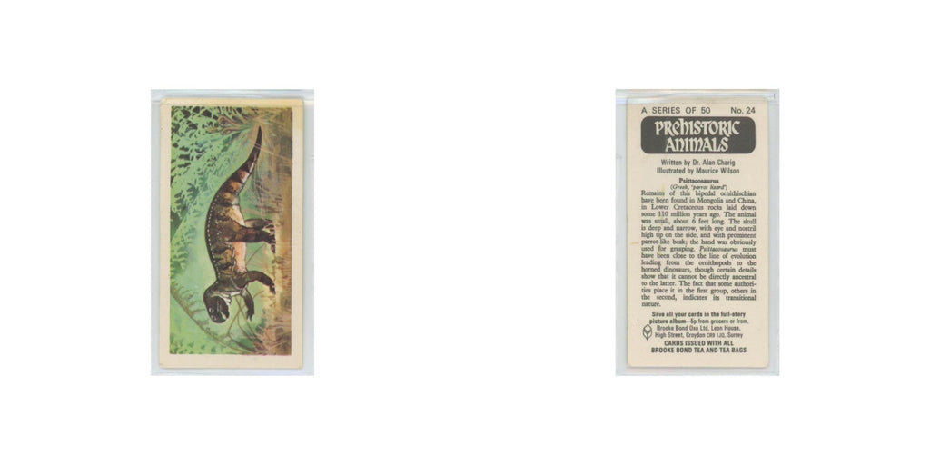 1972 Brooke Bond Prehistoric Animals Psittacosaurus #24