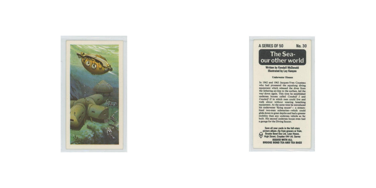 1974 Brooke Bond The Sea Our Other World Underwater Houses #30
