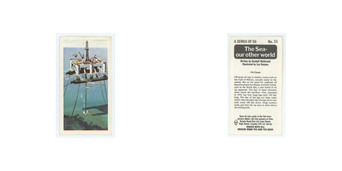 1974 Brooke Bond The Sea Our Other World Oil Giants #33