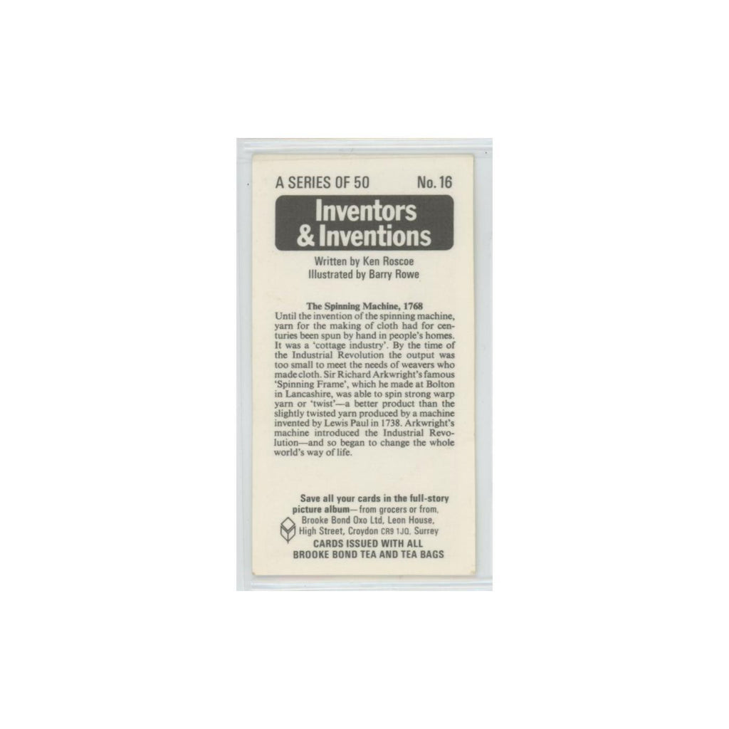 1975 Brooke Bond Inventors Inventions The Spinning Machine #16