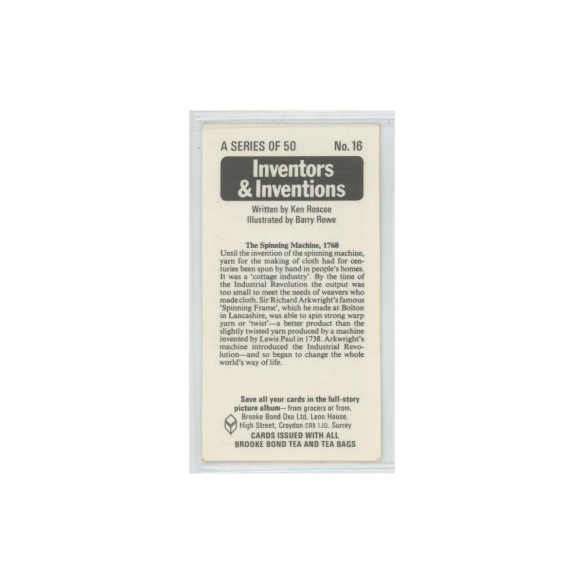 1975 Brooke Bond Inventors Inventions The Spinning Machine #16