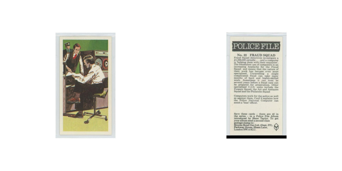 1977 Brooke Bond Police File Fraud Squad #22
