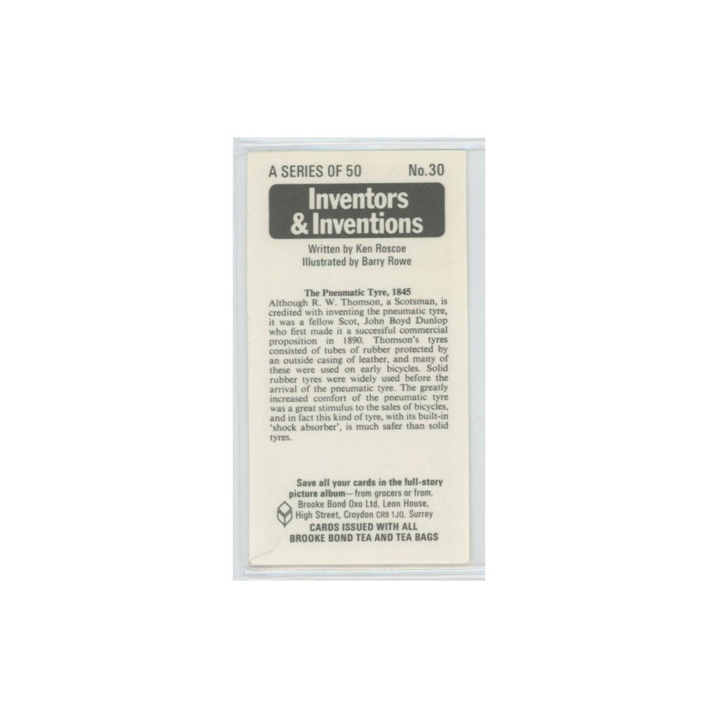 1975 Brooke Bond Inventors Inventions The Pneumatic Tyre #30