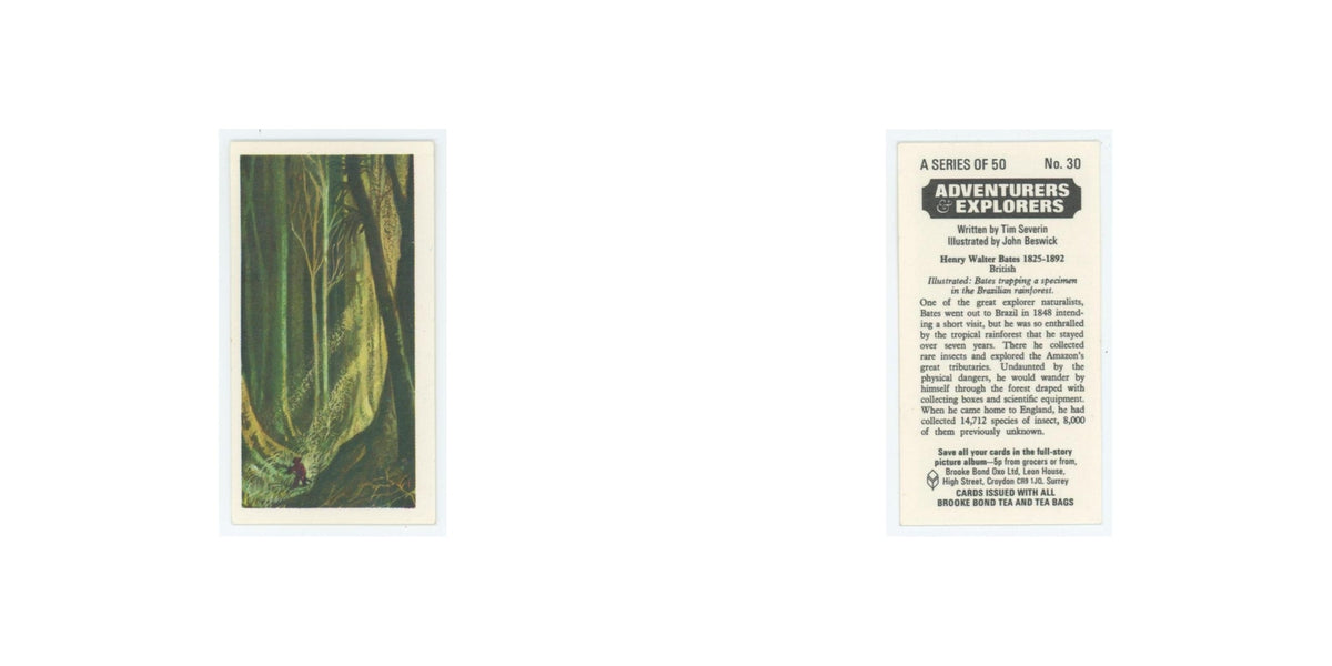 1973 Brooke Bond Adventurers Explorers Henry Walter Bates #30