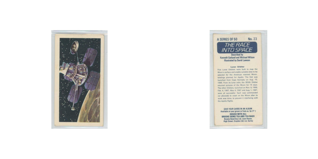 1971 Brooke Bond Race Into Space Lunar Orbiter #23