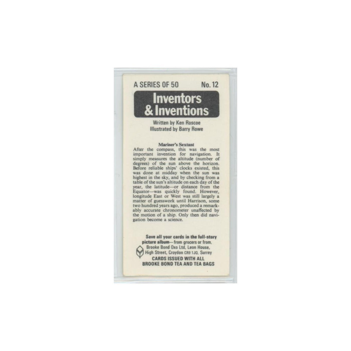 1975 Brooke Bond Inventors Inventions Mariner's Sextant #12