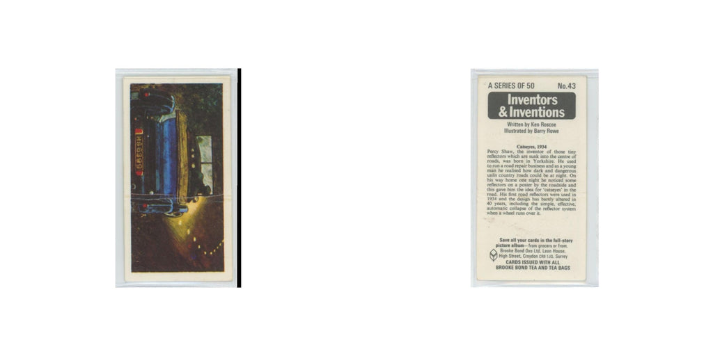 1975 Brooke Bond Inventors Inventions Catseyes #43