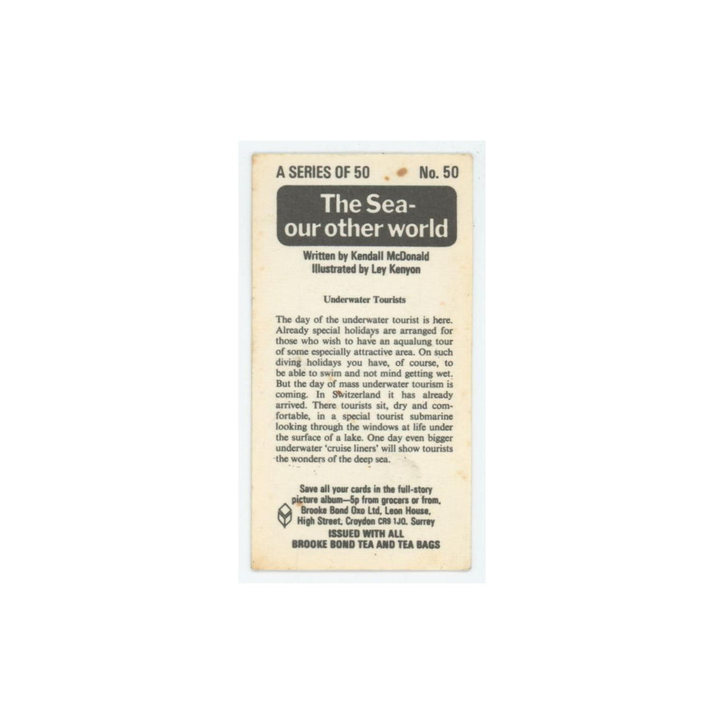 1974 Brooke Bond The Sea Our Other World Underwater Tourists #50