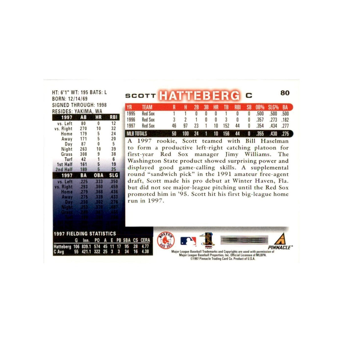 1998 Score Scott Hatteberg Baseball Cards #80