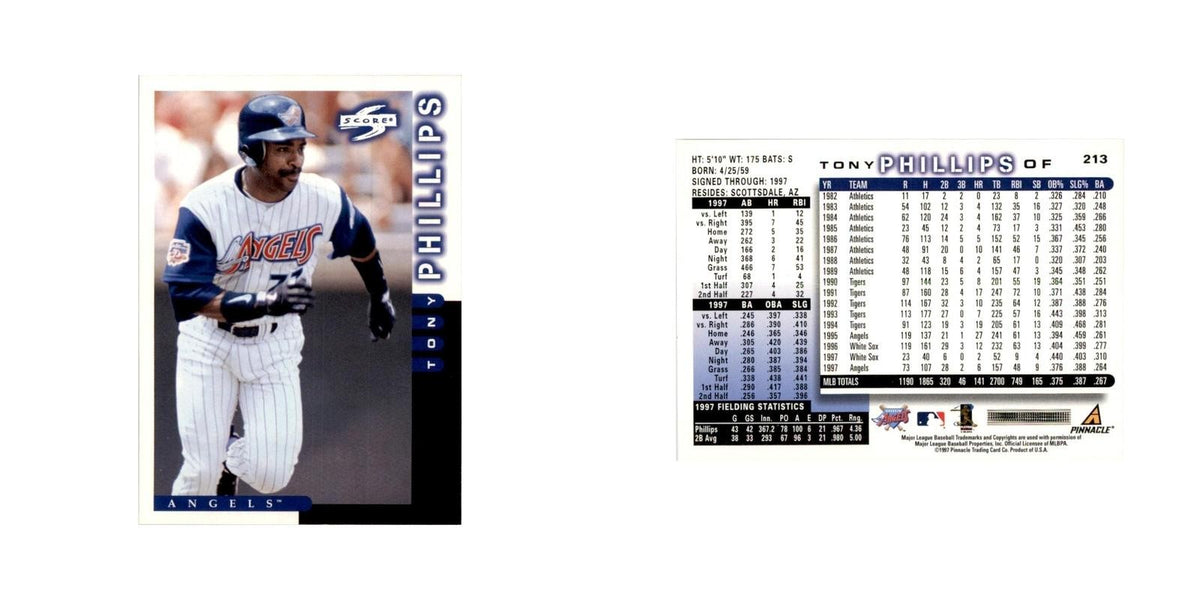 1998 Score Tony Phillips Baseball Cards #213