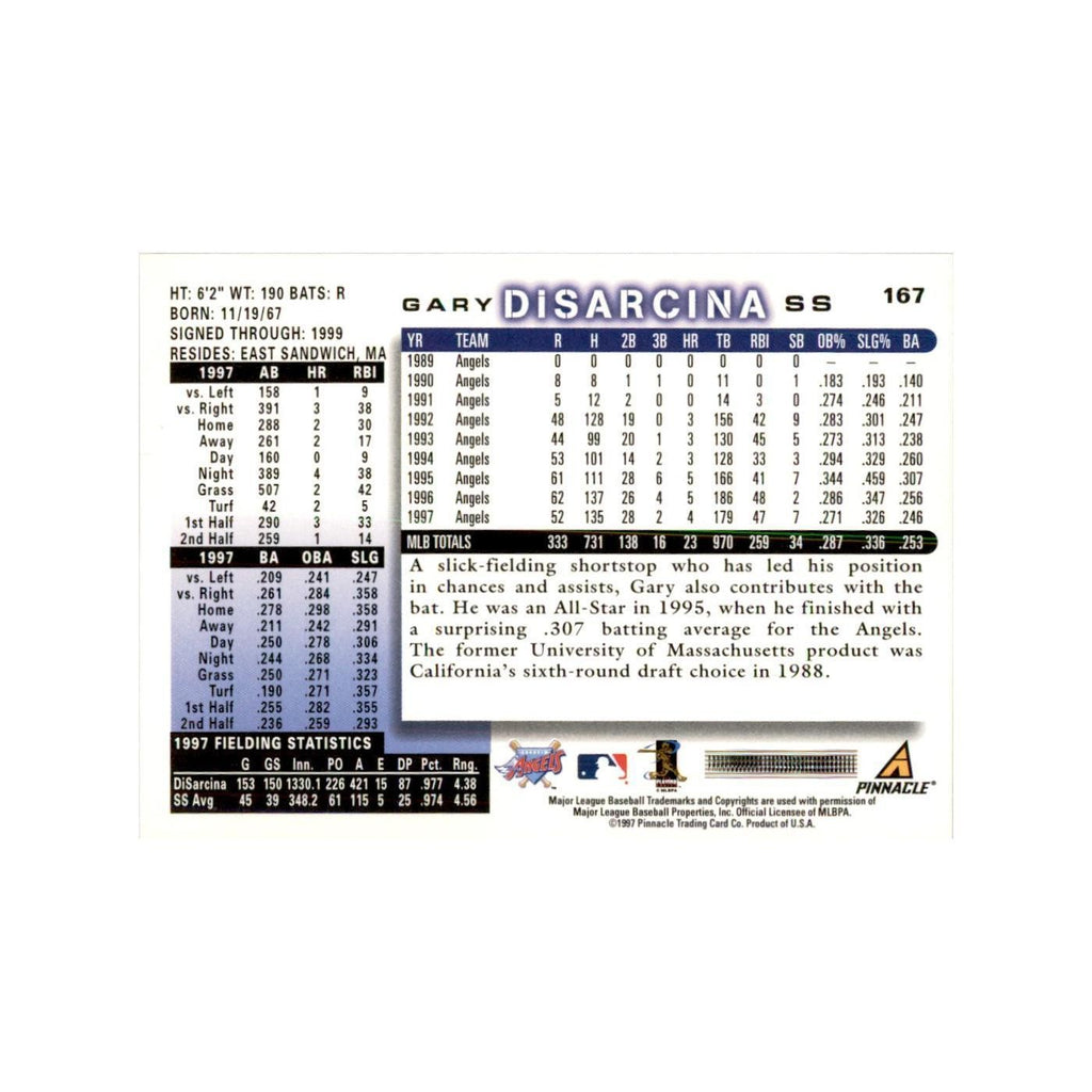 1998 Score Gary DiSarcina Baseball Cards #167
