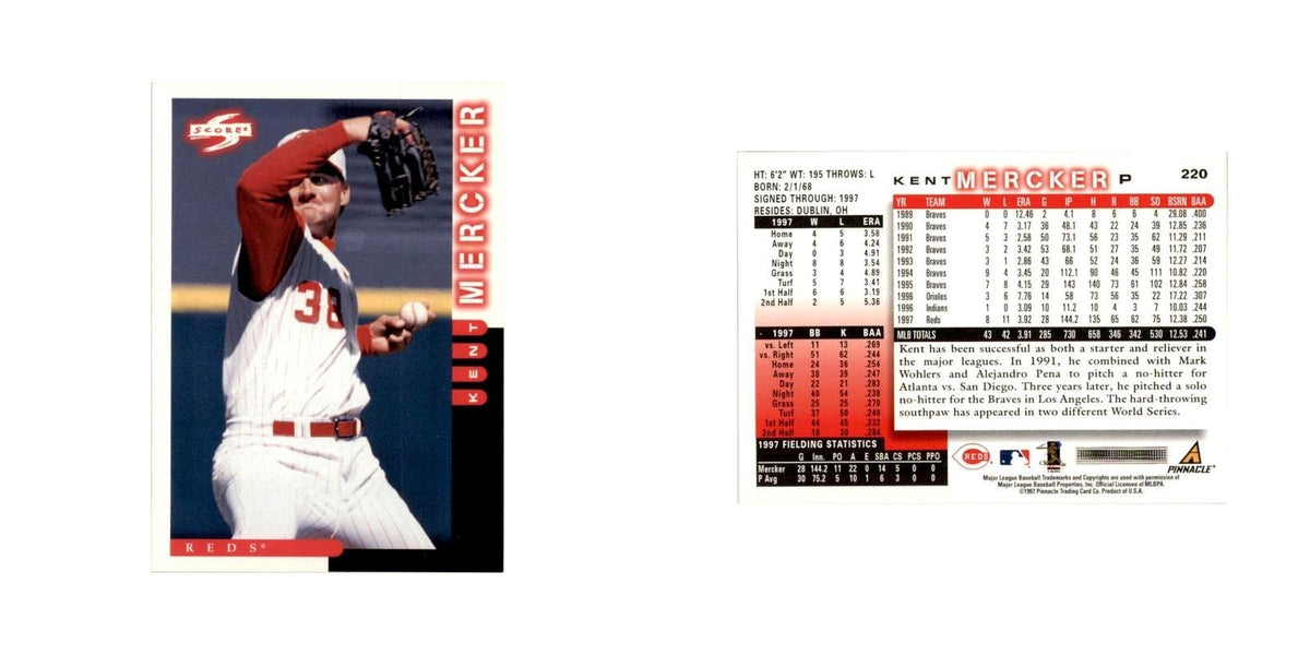 1998 Score Kent Mercker Baseball Cards #220