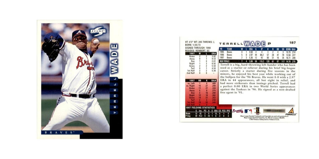 1998 Score Terrell Wade Baseball Cards #187