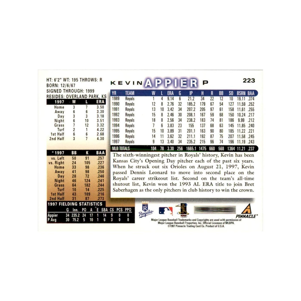 1998 Score Kevin Appier Baseball Cards #223
