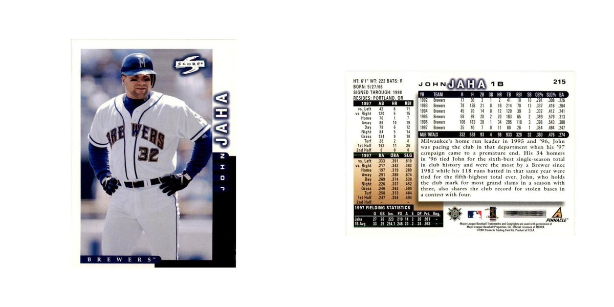 1998 Score John Jaha Baseball Cards #215