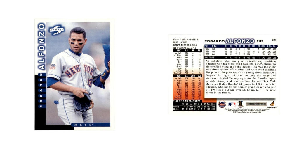 1998 Score Edgardo Alfonzo Baseball Cards #39