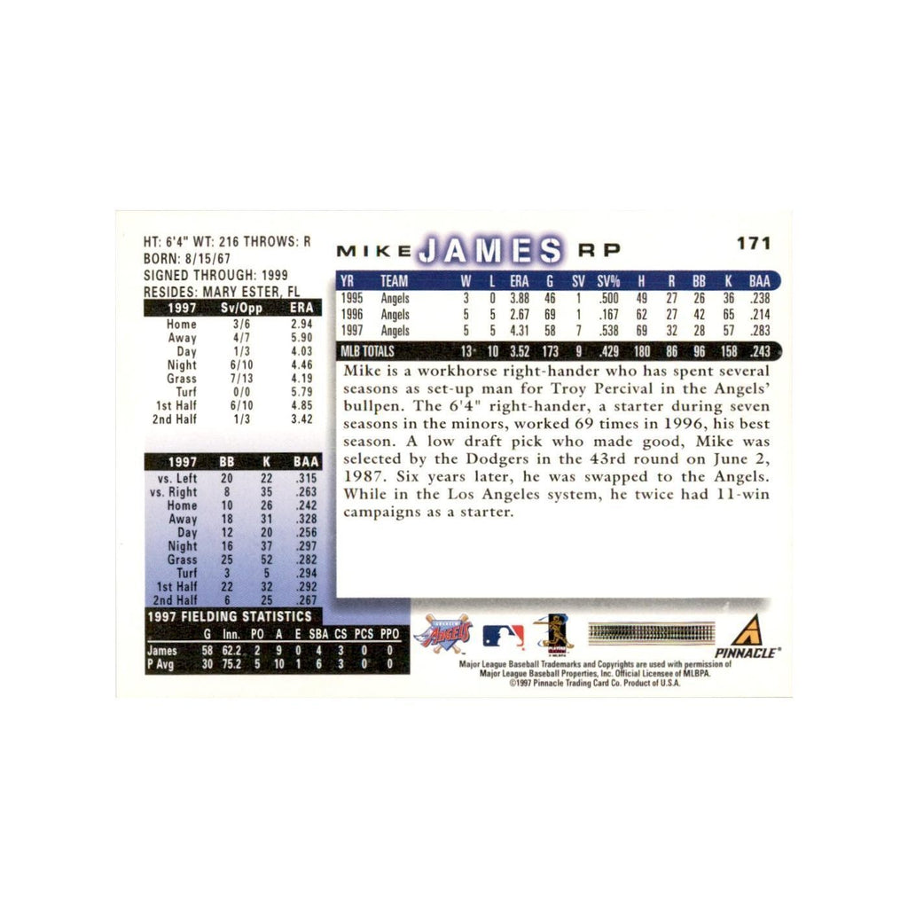 1998 Score Mike James Baseball Cards #171