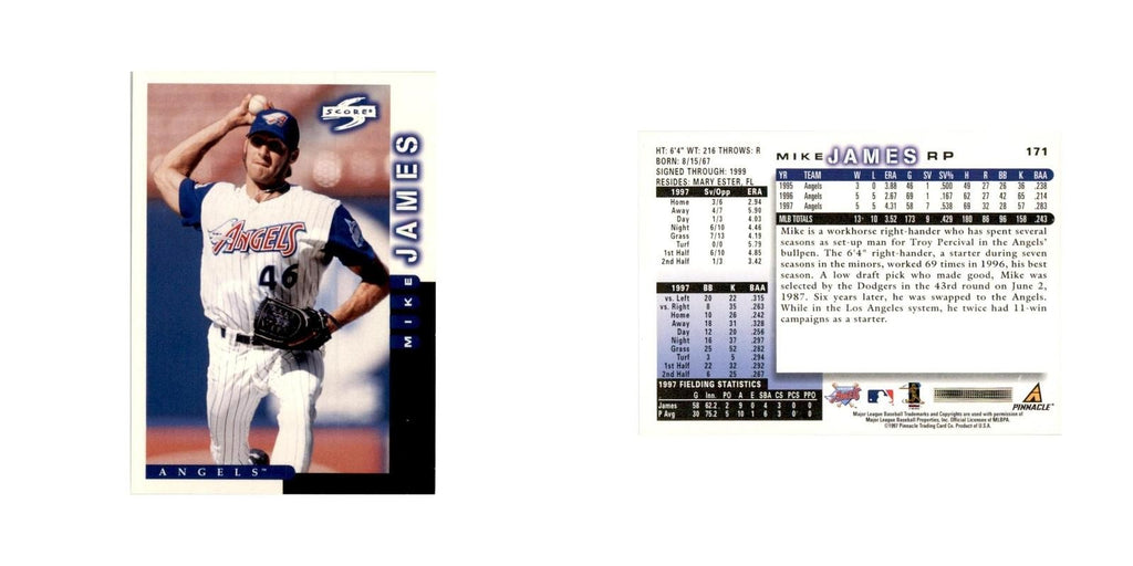 1998 Score Mike James Baseball Cards #171