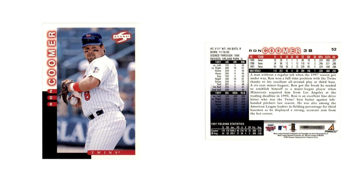 1998 Score Ron Coomer Baseball Cards #52