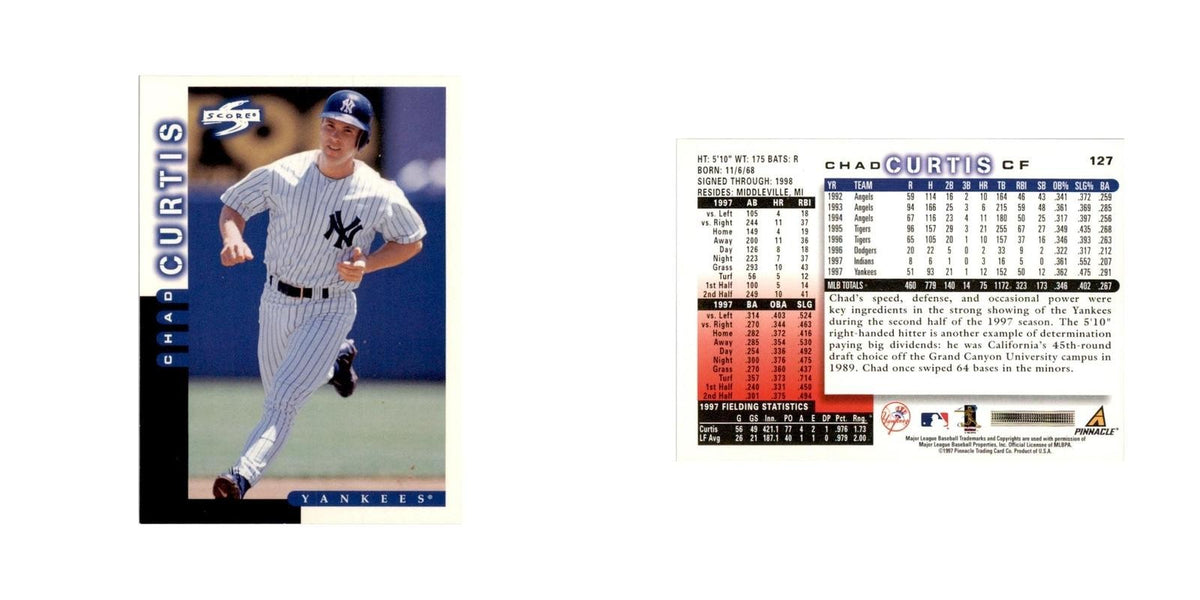 1998 Score Chad Curtis Baseball Cards #127