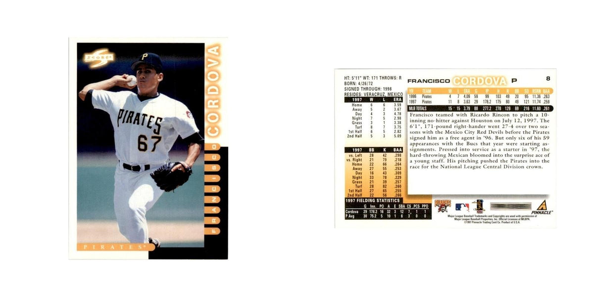 1998 Score Francisco Cordova Baseball Cards #8