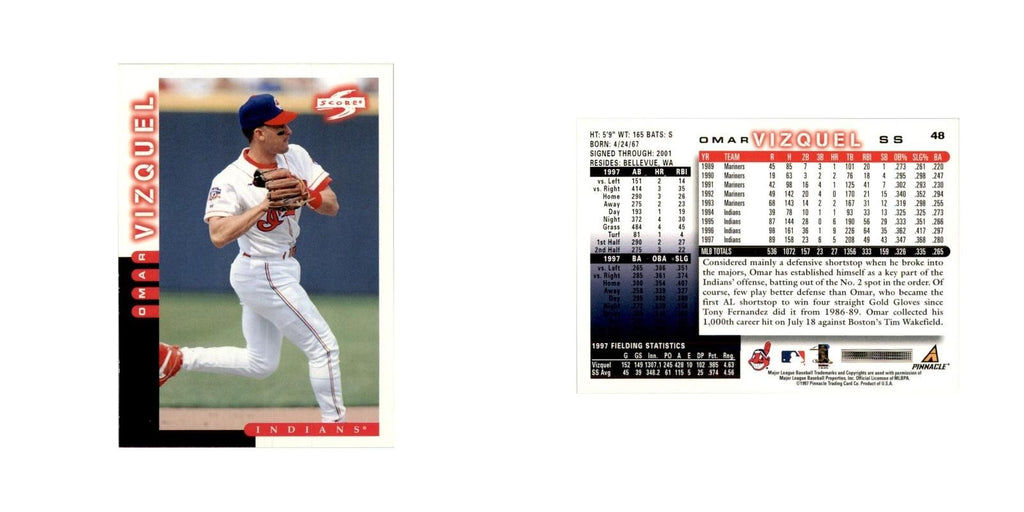 1998 Score Omar Vizquel Baseball Cards #48