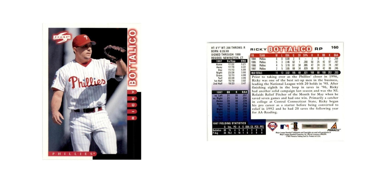 1998 Score Ricky Bottalico Baseball Cards #160
