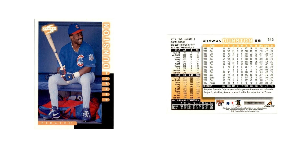 1998 Score Shawon Dunston Baseball Cards #212