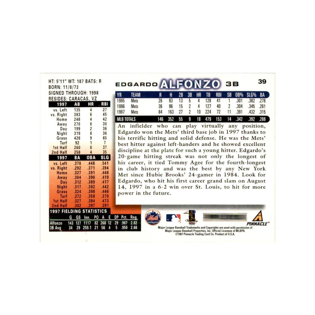 1998 Score Edgardo Alfonzo Baseball Cards #39