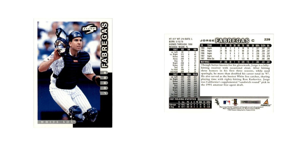 1998 Score Jorge Fabregas Baseball Cards #229